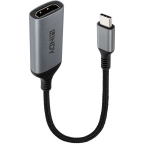 Lindy 43428 video kabel adapter 0,15 m USB Type-C HDMI Grijs