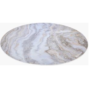 Arozzi Zona Round Floor Pad Wit, Marmerkleur Microvezel, Rubber