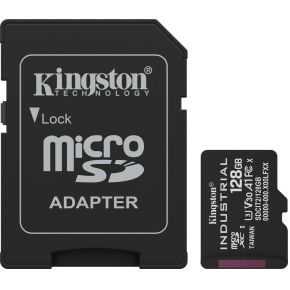 Kingston Technology 128GB microSDXC Industrial C10 A1 pSLC-kaart + SD-adapter