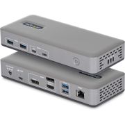 StarTech.com Triple-Monitor USB-C Docking Station, DisplayPort / HDMI Dock, 4K 60Hz, 100W Laptop Cha