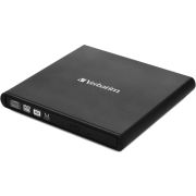 Verbatim External Slimline CD/DVD Writer optisch schijfstation DVD&plusmn;RW Zwart