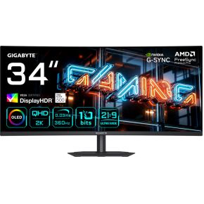 Gigabyte MO34WQC36 34 Wide Quad HD 360Hz OLED Gaming monitor