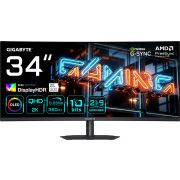 GIGABYTE MO34WQC36 computer 86,4 cm (34") 3440 x 1440 Pixels Wide Quad HD OLED Zwart monitor
