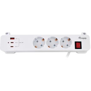 Equip 245556 power uitbreiding 2 m 3 AC-uitgang(en) Binnen Wit