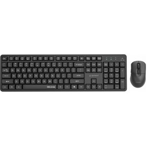 Gembird KBS-WMS-01 toetsenbord Inclusief muis Kantoor RF Draadloos QWERTY US International Zwart