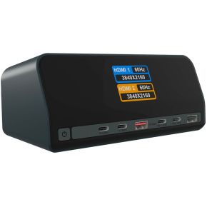 ICY BOX Heart Dock 2300 Bedraad USB 3.2 Gen 2 (3.1 Gen 2) Type-C Antraciet