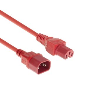 ACT Netsnoer C14 - C15 rood 2.5 m