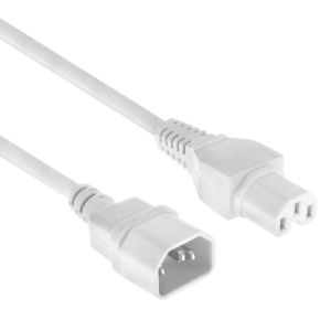 ACT Netsnoer C14 - C15 wit 1.5 m