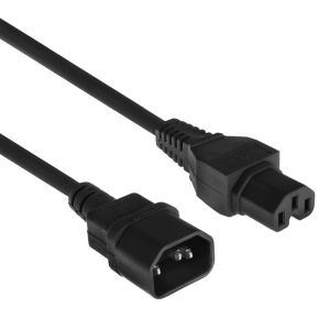 ACT Netsnoer C14 - C15 zwart 1.5 m