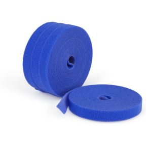 StarTech.com 4 Pack 4,6m Klittenband Rol, 12,7mm Breed, Blauw, Afknipbare Herbruikbare Kabelbinders,