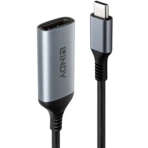 Lindy 43426 video kabel adapter 0,15 m USB Type-C DisplayPort Grijs, Zwart