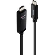 Lindy 43436 video kabel adapter 5 m USB Type-C HDMI Zwart