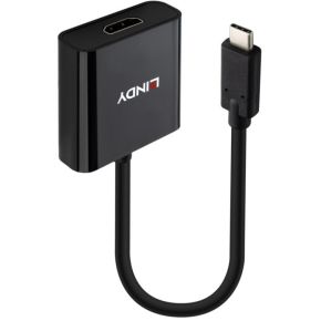 Lindy 43438 video kabel adapter 0,15 m USB Type-C HDMI Zwart