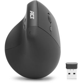 ACT Ergonomische draadloze muis 1600 DPI met verticale grip. gemaakt van gerecyclede materialen