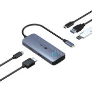 ICY BOX IB-DK4081-SO Bedraad USB 3.2 Gen 1 (3.1 Gen 1) Type-C Antraciet
