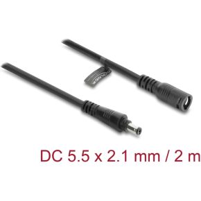 DeLOCK 67390 electriciteitssnoer Zwart 2 m DC