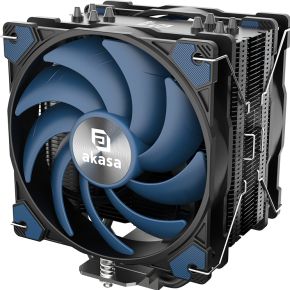 Akasa Alucia Processor Luchtkoeler 12 cm Zwart, Blauw 1 stuk(s)