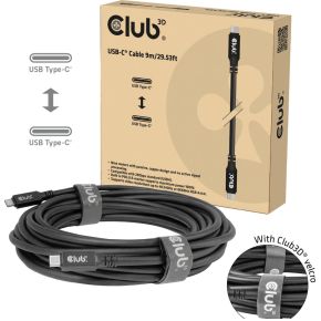 CLUB3D USB-C®-kabel 8K 60 Hz 100 W 20 Gbps USB4 9 m/29,53 ft