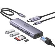 Ugreen 7-in-1 USB-C Hub CM498 Docking Dock Grijs