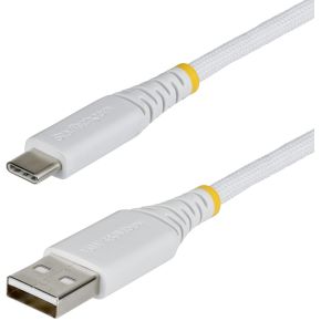 StarTech.com 3m USB-A naar USB-C Snellaadkabel, 15W 3A, Dual-Layer Gevlochten Nylon / TPE Mantel, Du