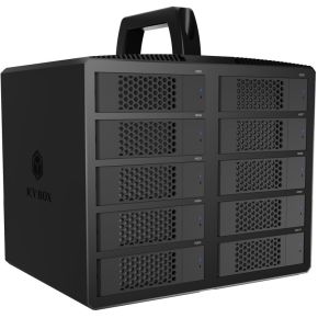 ICY BOX IB-3710-C31 HDD-/SSD-behuizing Zwart 2.5/3.5