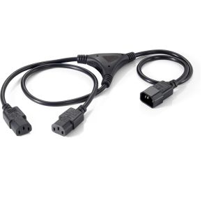 Equip 112210 electriciteitssnoer Zwart 1,6 m C14 stekker 2 x C13 stekker