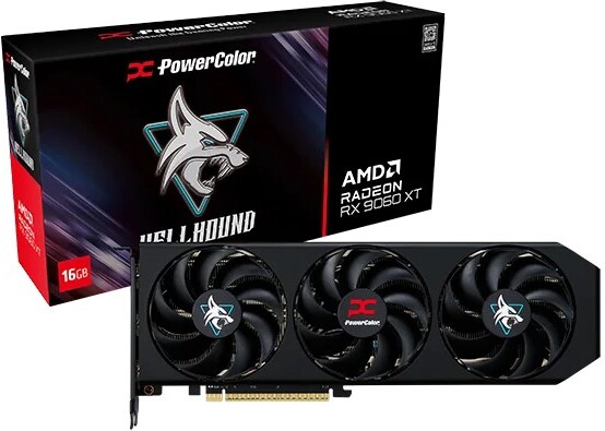保証付Radeon RX9060XT 16GB パワーカラー ヘルハウンド Megekko.nl - PowerColor Hellhound Radeon RX 9060 XT 16GB Videokaart