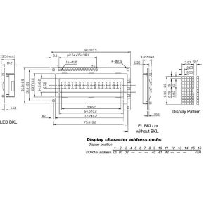 Powertip Lcd 16 X 1 Bottom View Transflectief Met Achtergrondverlichting powertip kopen in de aanbieding