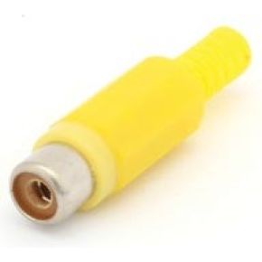 Vrouwelijke Rca Plug Geel 25 St huismerk kopen in de aanbieding