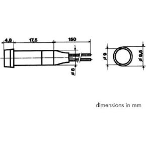 Ronde Signaallamp 9Mm 220V Groen huismerk kopen in de aanbieding