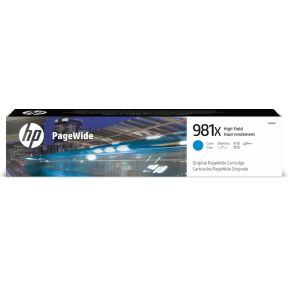 HP 981X High Yield Cyan Original PageWide Cartridge Cartridge 10000pagina