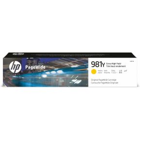 HP 981Y Extra High Yield Yellow Original PageWide Cartridge Cartridge 16000pagina's Geel