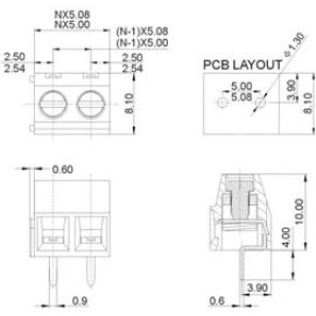 Velleman Professionele Schroefklem Klemtype 2 Polig Groen 5Mm Pitch velleman kopen in de aanbieding