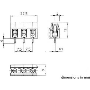 Velleman Schroefklem 3 Polen Pitch 75Mm 10 St velleman kopen in de aanbieding