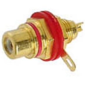 Vrouwelijke Rca Inbouwbus Verguld Rood 4 St huismerk kopen in de aanbieding