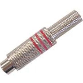 Vrouwelijke Rca Plug Vernikkeld Rood 10 St huismerk kopen in de aanbieding