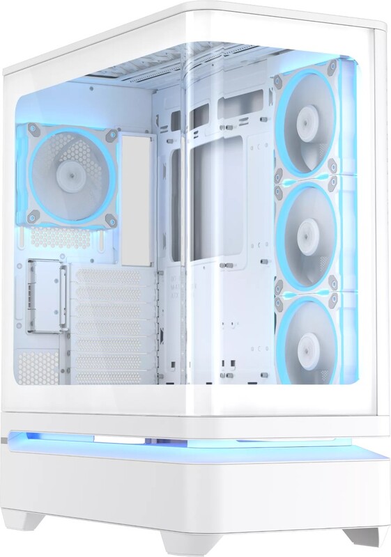 Megekko.nl - ASUS PRIME AP304 TG ARGB WHITE Behuizing