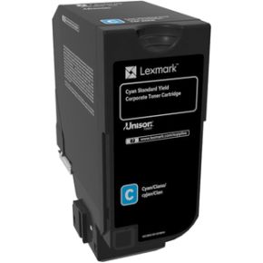 Lexmark 74C2SCE Cartridge Cyaan laser toner & cartridge