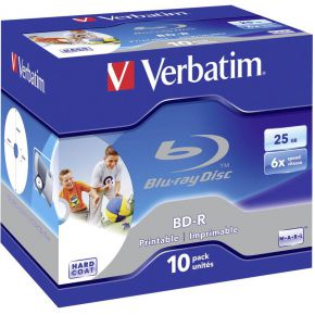 1x10 Verbatim BD-R Blu-Ray 25GB 6x Speed. printable. Jewel Case