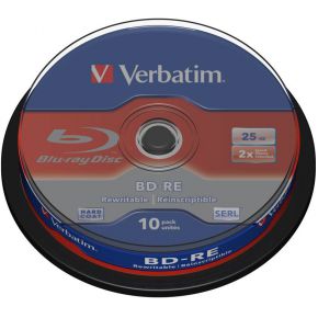 1x10 Verbatim BD-RE Blu-Ray 25GB 2x Speed. Cakebox