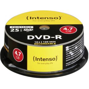 1x25 Intenso DVD-R 4.7GB 16x Speed Cakebox printable