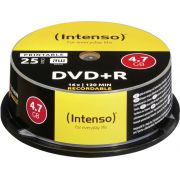 1x25 Intenso DVDR 4.7GB 16x Speed Cakebox printable