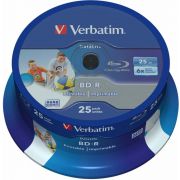 Verbatim-BD-R-Blu-Ray-25GB-6X-25st-Cakebox-Printable