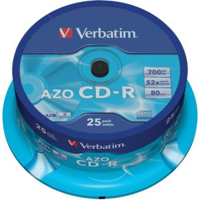 1x25 Verbatim Data Life Plus CD-R 80. 52x Speed. spindel