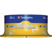 1x25-Verbatim-DVD-RW-4-7GB-4x-Speed-Mat-zilver