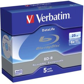 1X5 Verbatim Bd R Blu Ray 25Gb 6X Speed Datalife No Id Jewel verbatim kopen in de aanbieding