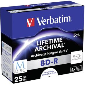 Verbatim BD-R Blu-Ray 25GB 4x 5st. Jewelcase MDISC