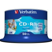 1x50-Verbatim-CD-R-80-700MB-52x-Speed-wide-printable-generic