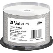 Verbatim DVD-R 16X 50st. Waterproof No-ID Spindle Printable