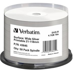 1X50 Verbatim Dvd R 47Gb 16X Wide Zilver Inkjet Printable verbatim kopen in de aanbieding
